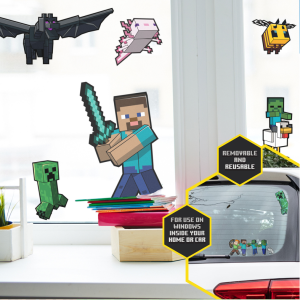 MINECRAFT – Återanvändbara Fönsterklistermärken